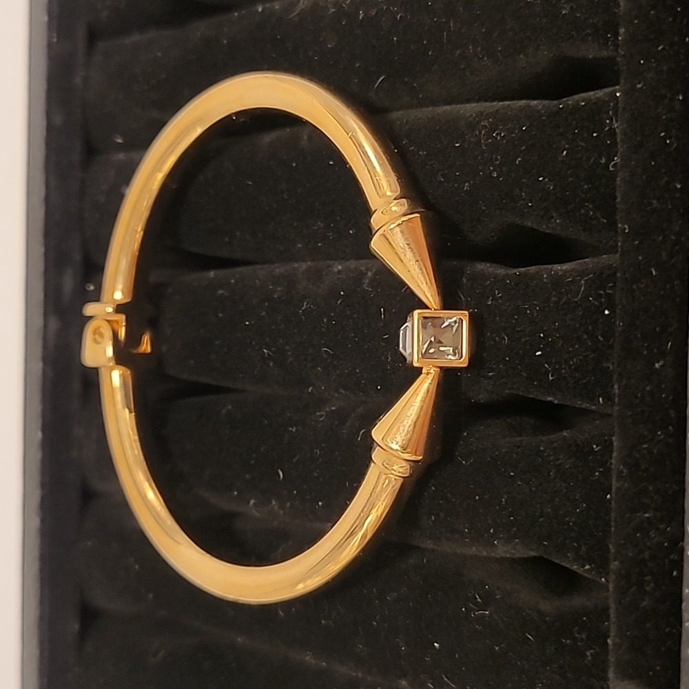 Vita Fede Mini Titan Bracelet 24k Gold-Plated Smoky Quartz Unisex New